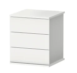 Table de chevet / Table de nuit coloris Blanc - Hauteur 48.5 x Longueur 41 x Profondeur 40 cm