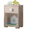 Table de chevet enfant / Table de nuit coloris effet bois - Hauteur 56 x Longueur 40 x Profondeur 33 cm