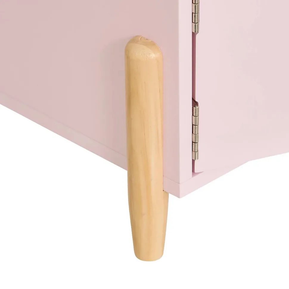 Table de chevet enfant Douceur rose 35,5x40cm - Atmosphera