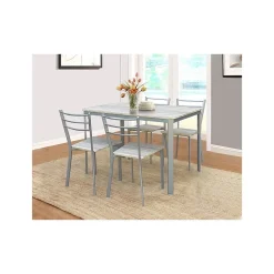 Table de cuisine et salle à manger et 4 chaises ATHENES gris et sonoma.