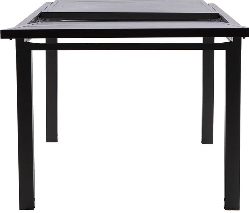 Table de jardin extensible aluminium gris anthracite L.135/270 x l.90 x H.75 cm