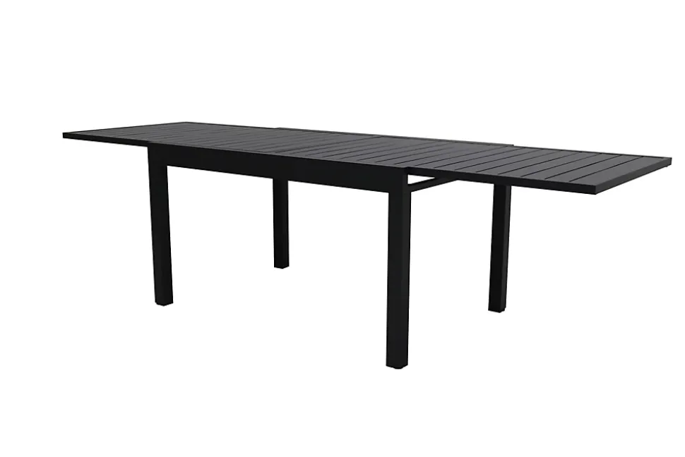Table de jardin extensible aluminium gris anthracite L.135/270 x l.90 x H.75 cm