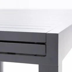 Table de jardin extensible aluminium gris anthracite L.135/270 x l.90 x H.75 cm