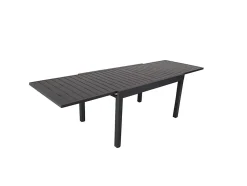 Table de jardin extensible aluminium gris anthracite L.135/270 x l.90 x H.75 cm