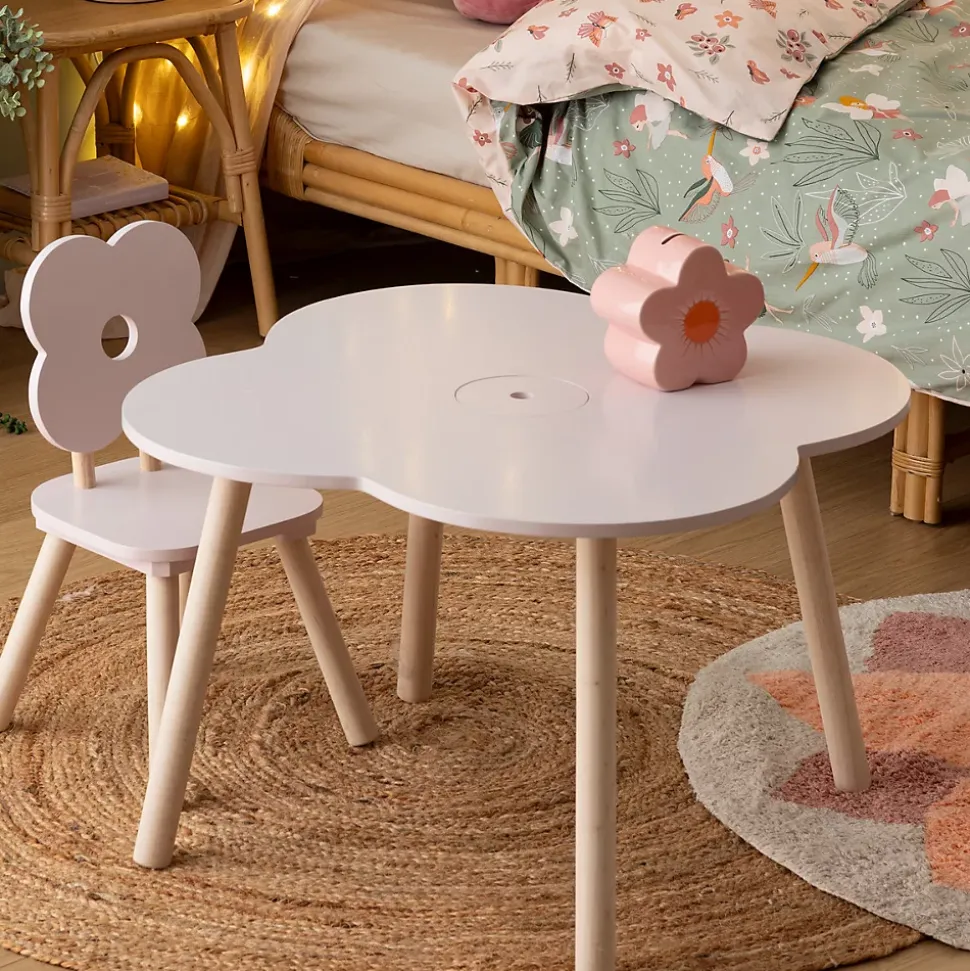 Table enfant Ally rose 51x51x40cm - Atmosphera