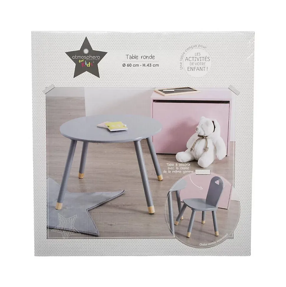 Table enfant Douceur grise - Atmosphera