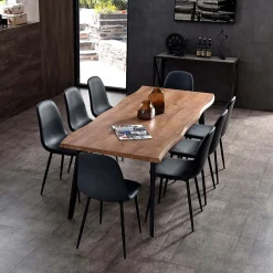 Table extensible plateau en bois 6 à 8 personnes Forest
