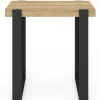Table haute de bar PHOENIX bois et noir 90 cm