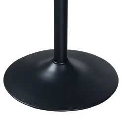 Table haute ronde Vantaa acier MDF 100 x 60 cm noir effet chêne en.casa