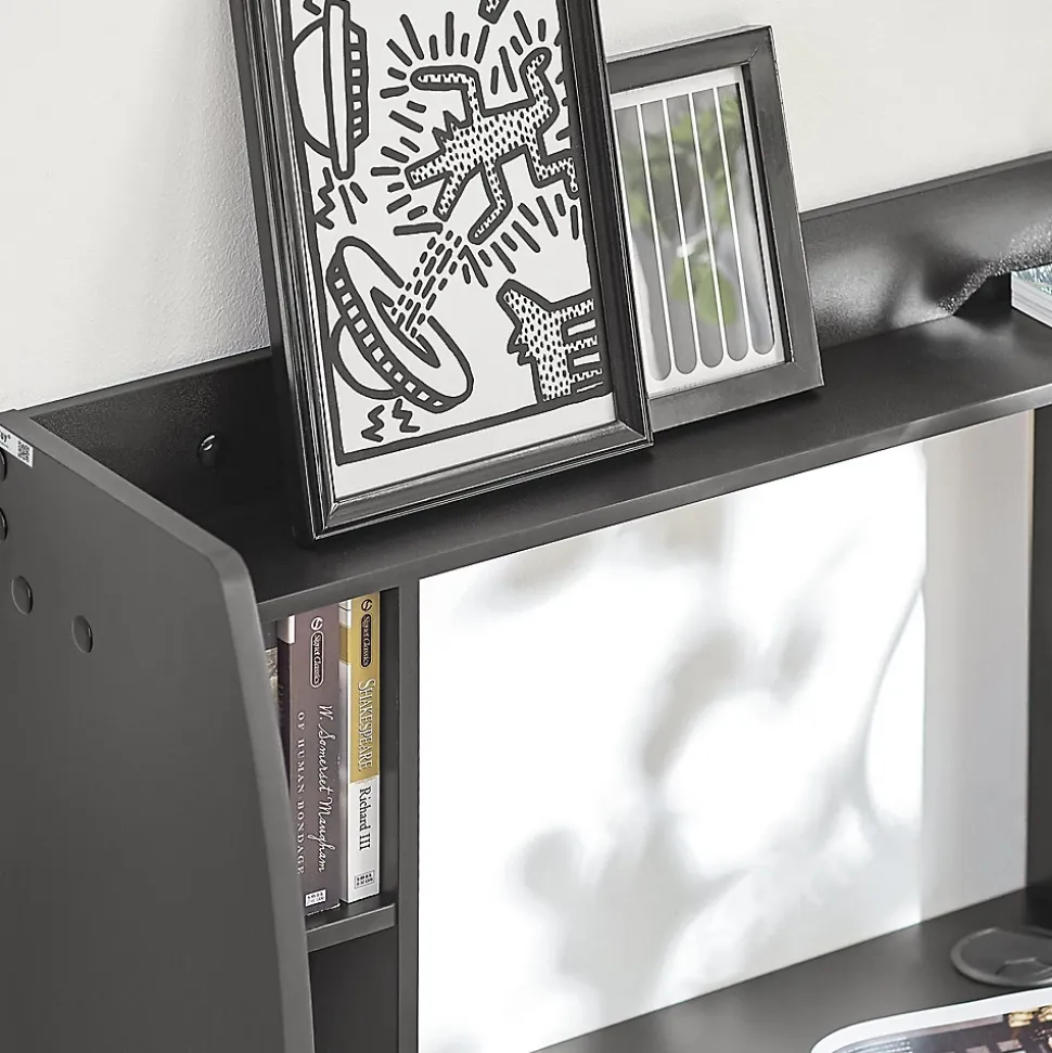 Table Murale Bureau avec Étagère Intégrée et Armoire de Rangement FWT18-Sch