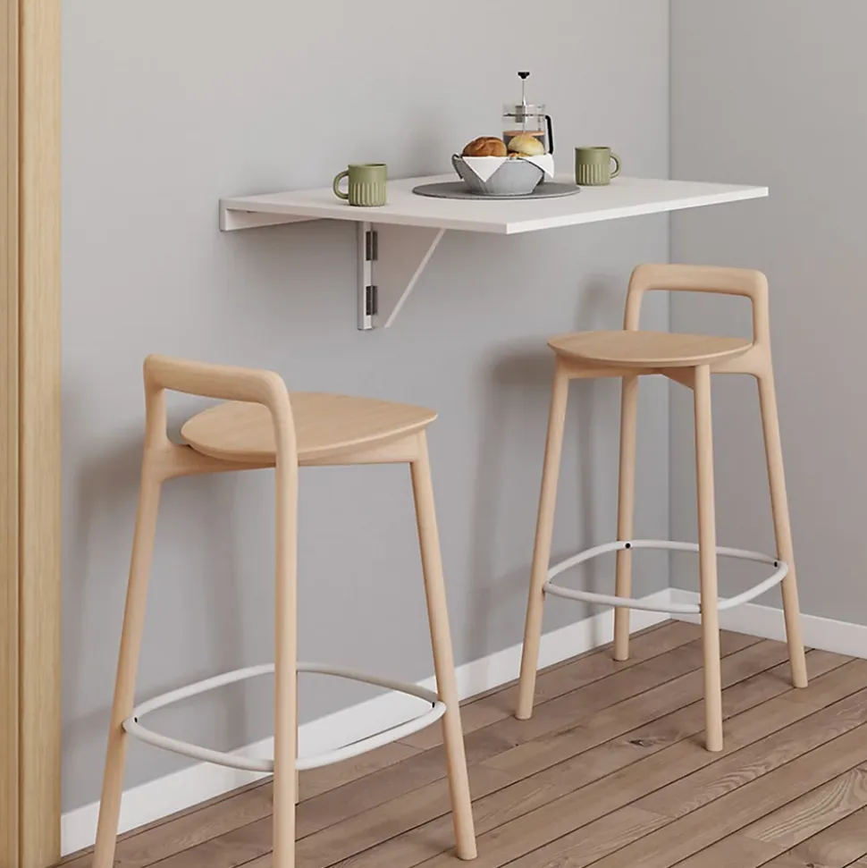 Table murale EXPRESS rabattable 2 personnes blanc L. 70 cm