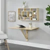 Table murale rabattable 100 x 60 x 58 cm effet chêne de Sonoma en.casa