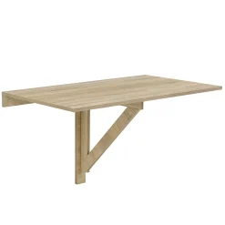 Table murale rabattable 100 x 60 x 58 cm effet chêne de Sonoma en.casa