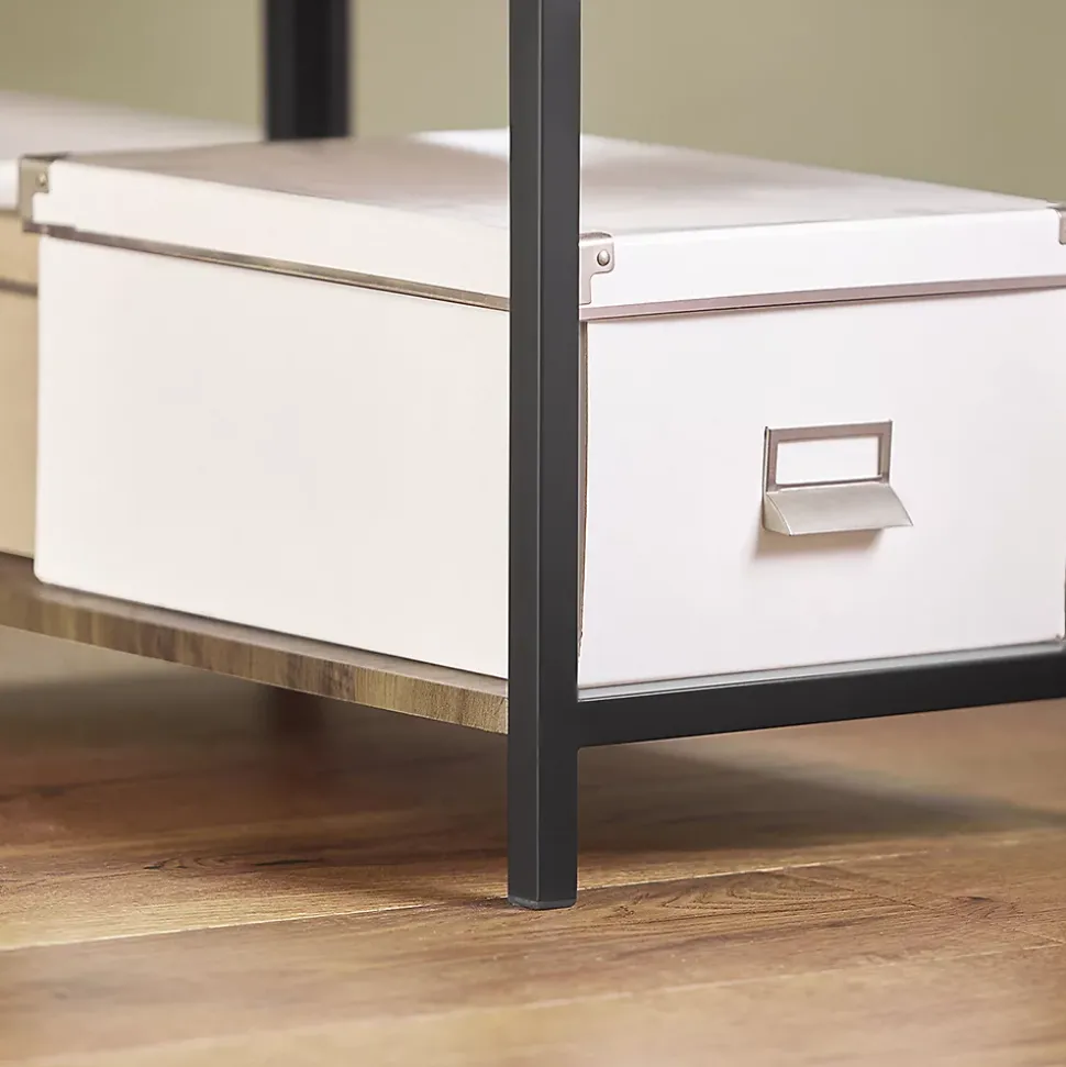 Table Pliante avec 2 Abattants et 3 étagères de Rangement, FWT62-N, SoBuy
