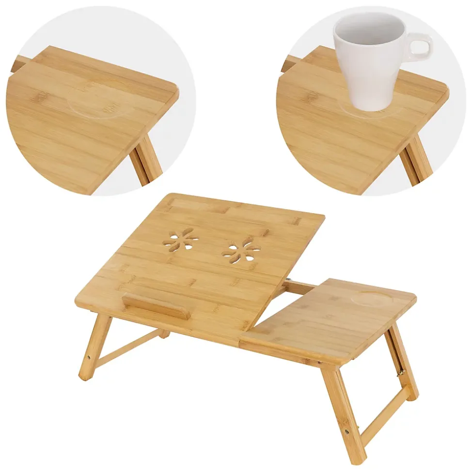 Table pour Ordinateur Portable pour Lit/Sofa, en Bambou