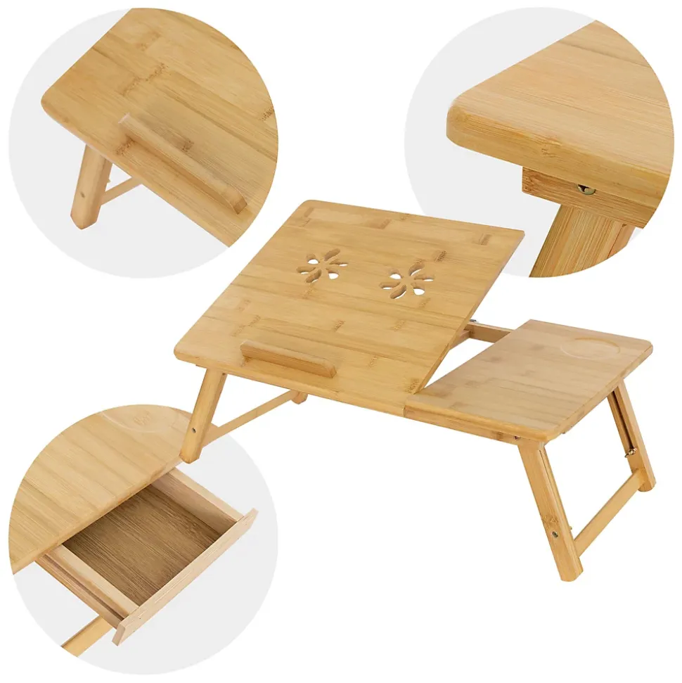 Table pour Ordinateur Portable pour Lit/Sofa, en Bambou