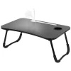 Table pour Ordinateur Portable Pliante, 60x40 cm, Noir