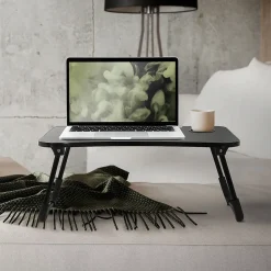 Table pour Ordinateur Portable Pliante, 60x40 cm, Noir