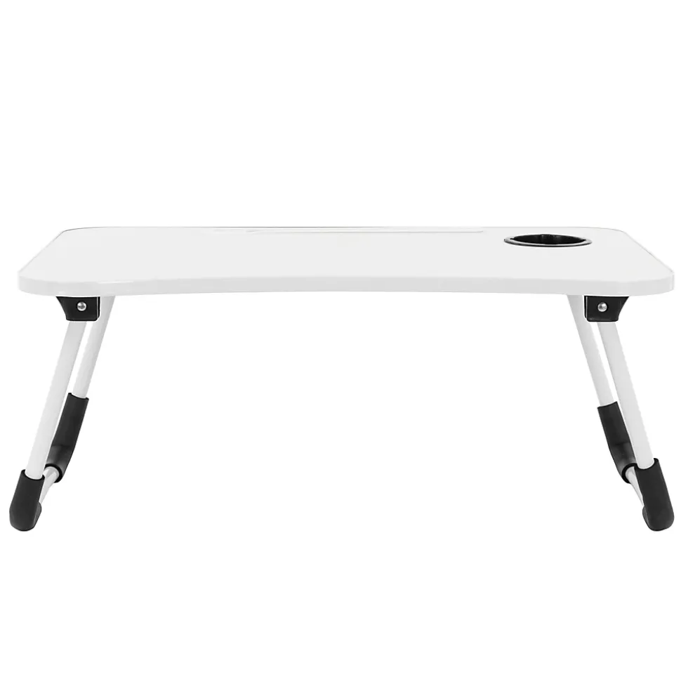 Table pour Ordinateur Portable Pliante, 60x40 cm, Blanc