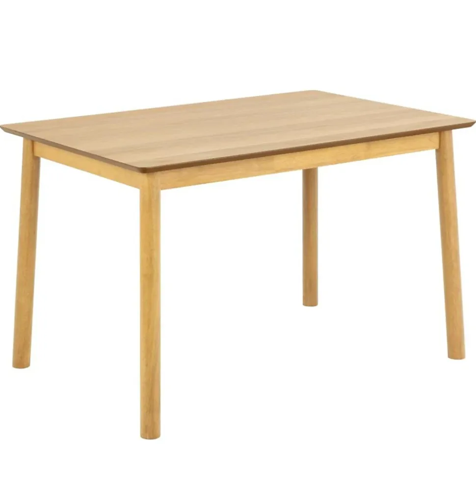 Table rectangulaire en chêne L120 + 4 chaises chêne - IZIA