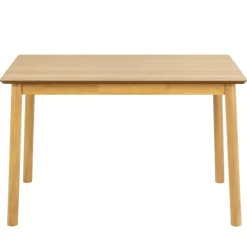 Table rectangulaire en chêne L120 + 4 chaises chêne - IZIA
