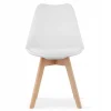 Table rectangulaire Valora YURO 120x80 blanche + 4 chaises RIKX blanches