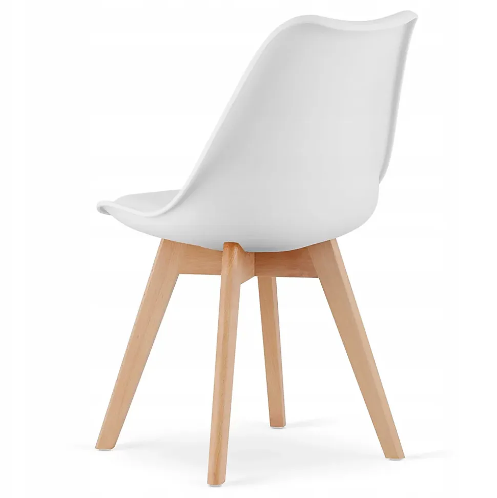 Table rectangulaire Valora YURO 120x80 blanche + 4 chaises RIKX blanches