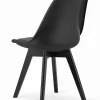 Table rectangulaire VALORA avec 4 chaises RIXK noires x4