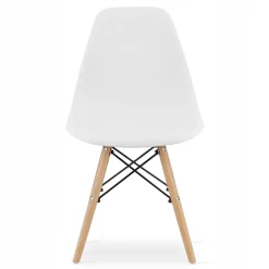Table rectangulaire Valora YURO 120x80 blanche + 6 chaises OSAKA blanches