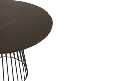 Table ronde en manguier et métal noir 4 personnes D120 - HAZEL