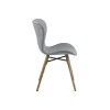Table ronde extensible pieds tournés D105 + 4 chaises tissu - VICTORIA