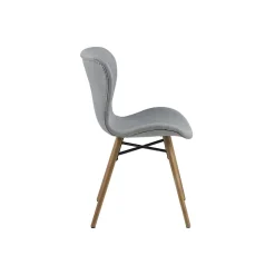 Table ronde extensible pieds tournés D105 + 4 chaises tissu - VICTORIA