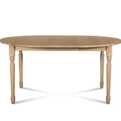 Table ronde extensible pieds tournés D105 + 4 chaises tissu - VICTORIA