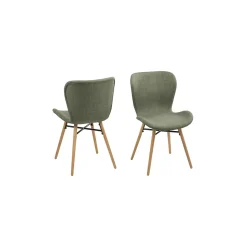 Table ronde extensible pieds tournés D105 + 4 chaises tissu - VICTORIA