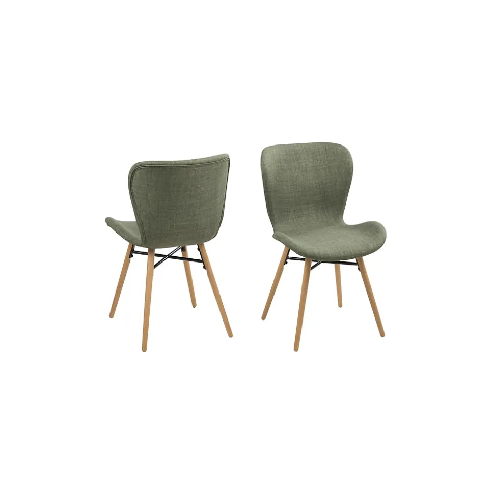 Table ronde extensible pieds tournés D105 + 4 chaises tissu - VICTORIA