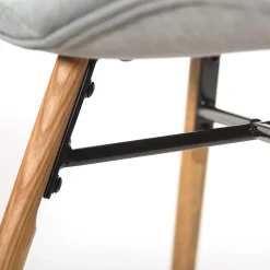 Table ronde extensible pieds tournés D115 + 4 chaises tissu - VICTORIA
