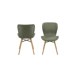 Table ronde extensible pieds tournés D115 + 4 chaises tissu - VICTORIA