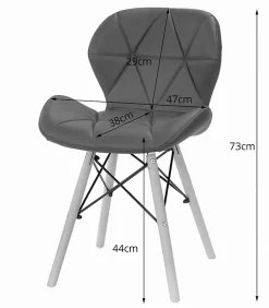 Table ronde noire VALORA KOVA 60 avec 2 chaises grises WAKO