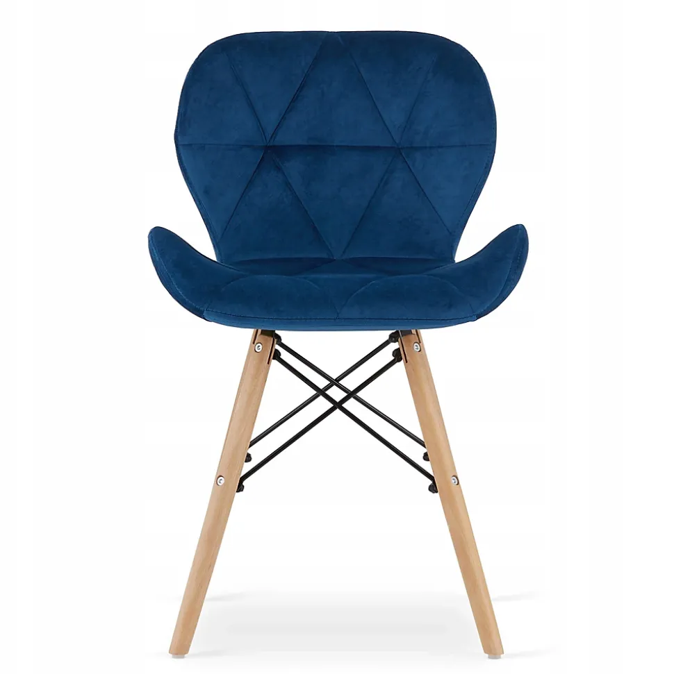Table ronde noire VALORA KOVA 80 avec 4 chaises bleu marine WAKO