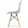Table ronde Valora KOVA 80 blanche + 3 chaises OSAKA grises