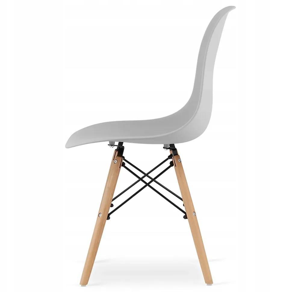 Table ronde Valora KOVA 80 blanche + 3 chaises OSAKA grises