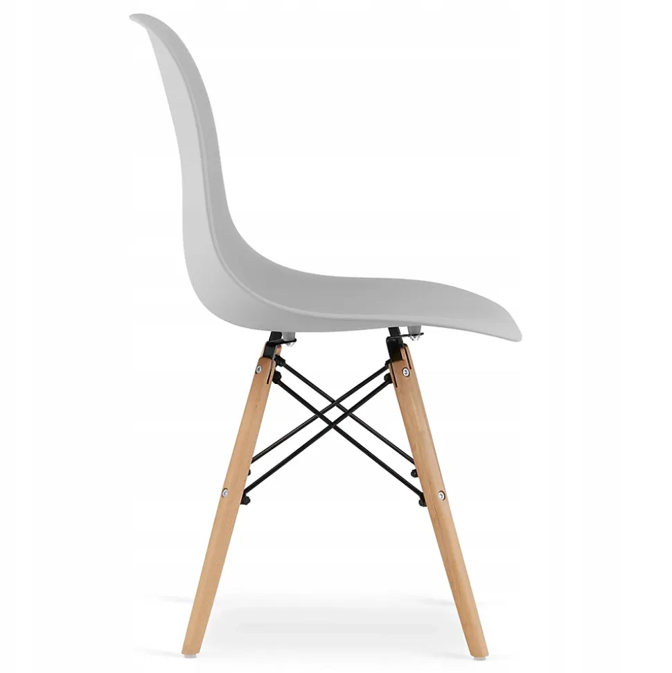 Table ronde Valora KOVA 80 blanche + 3 chaises OSAKA grises