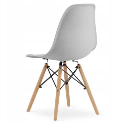 Table ronde Valora KOVA 80 blanche + 3 chaises OSAKA grises