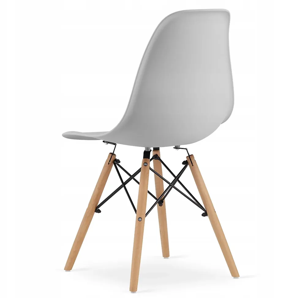Table ronde Valora KOVA 80 blanche + 3 chaises OSAKA grises