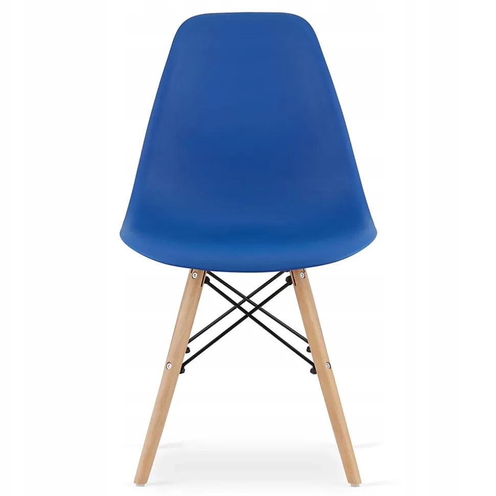 Table ronde Valora KOVA 60 blanche + 2 chaises OSAKA bleues