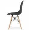 Table ronde Valora KOVA 80 blanche + 4 chaises OSAKA noires