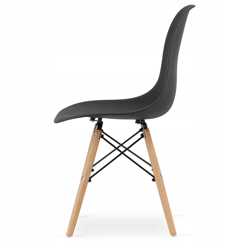 Table ronde Valora KOVA 80 blanche + 4 chaises OSAKA noires