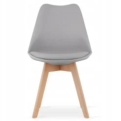 Table ronde Valora KOVA 80 blanche + 4 chaises RIKX grises