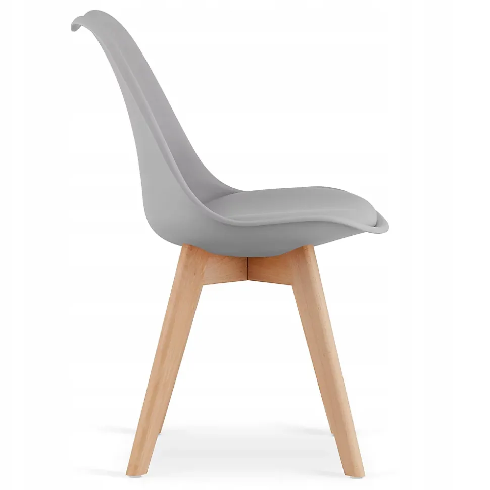 Table ronde Valora KOVA 60 blanche + 2 chaises RIKX grises