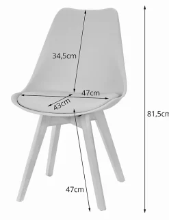 Table VALORA Artisan avec ensemble de 4 chaises RIXK, pieds noirs - NP